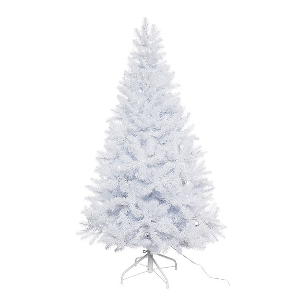 Künstlicher weisser Tannenbaum, beleuchtet mit 150 LED, 506 Spitzen, 120 cm