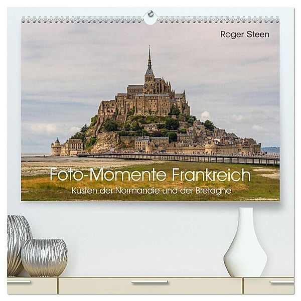 Küsten der Normandie und der Bretagne (hochwertiger Premium Wandkalender 2024 DIN A2 quer), Kunstdruck in Hochglanz, Roger Steen