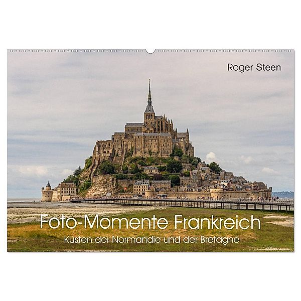 Küsten der Normandie und der Bretagne (Wandkalender 2024 DIN A2 quer), CALVENDO Monatskalender, Roger Steen
