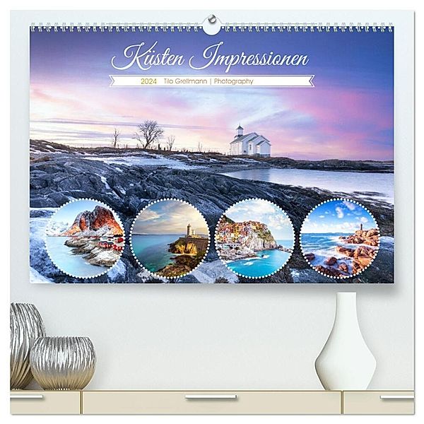 Küsten Impressionen (hochwertiger Premium Wandkalender 2024 DIN A2 quer), Kunstdruck in Hochglanz, Tilo Grellmann Photography
