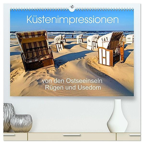 Küstenimpressionen von den Ostseeinseln Rügen und Usedom (hochwertiger Premium Wandkalender 2024 DIN A2 quer), Kunstdruck in Hochglanz, Sascha Ferrari