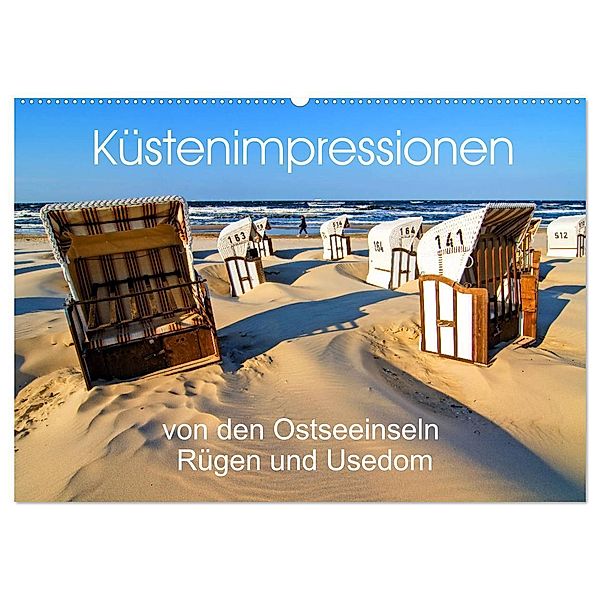 Küstenimpressionen von den Ostseeinseln Rügen und Usedom (Wandkalender 2024 DIN A2 quer), CALVENDO Monatskalender, Sascha Ferrari