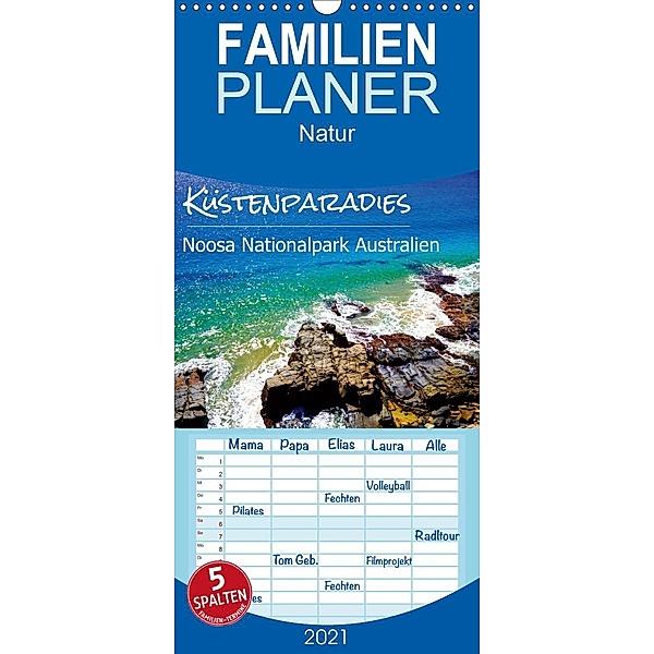 Küstenparadies - Noosa Nationalpark Australien - Familienplaner hoch (Wandkalender 2021 , 21 cm x 45 cm, hoch), Alexander Busse
