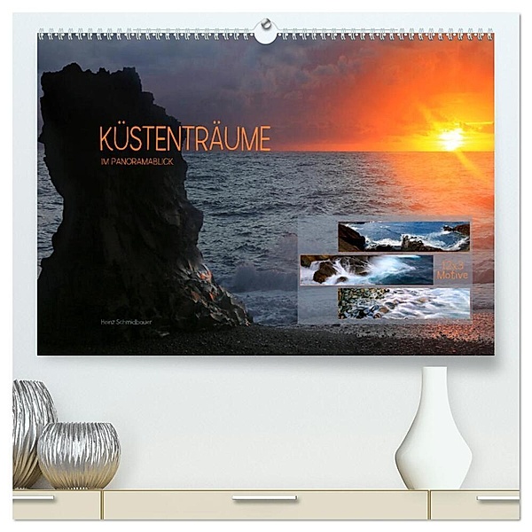 Küstenträume im Panoramablick (hochwertiger Premium Wandkalender 2024 DIN A2 quer), Kunstdruck in Hochglanz, Heinz Schmidbauer