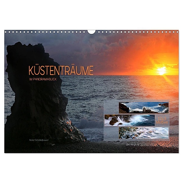 Küstenträume im Panoramablick (Wandkalender 2024 DIN A3 quer), CALVENDO Monatskalender, Heinz Schmidbauer