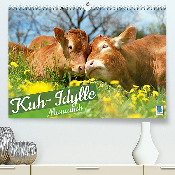 Kuh-Idylle: Muuuuuh (Premium, hochwertiger DIN A2 Wandkalender 2023, Kunstdruck in Hochglanz), Calvendo