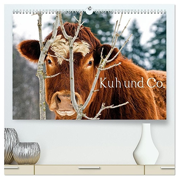Kuh und Co. (hochwertiger Premium Wandkalender 2024 DIN A2 quer), Kunstdruck in Hochglanz, E. Ehmke