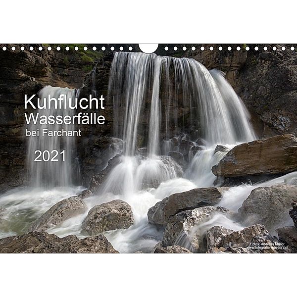 Kuhflucht Wasserfälle bei Farchant (Wandkalender 2021 DIN A4 quer), Andreas Müller