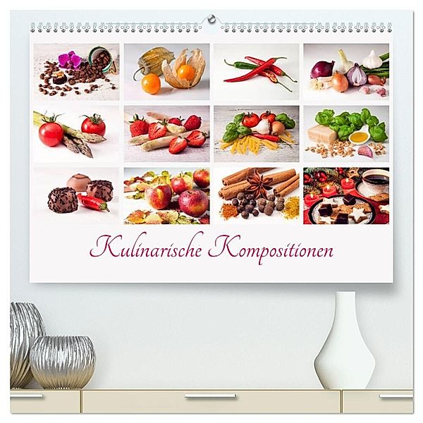 Kulinarische Kompositionen (hochwertiger Premium Wandkalender 2025 DIN A2 quer), Kunstdruck in Hochglanz, Calvendo, Joachim Hasche