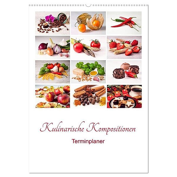 Kulinarische Kompositionen - Terminplaner (Wandkalender 2024 DIN A2 hoch), CALVENDO Monatskalender, Joachim Hasche