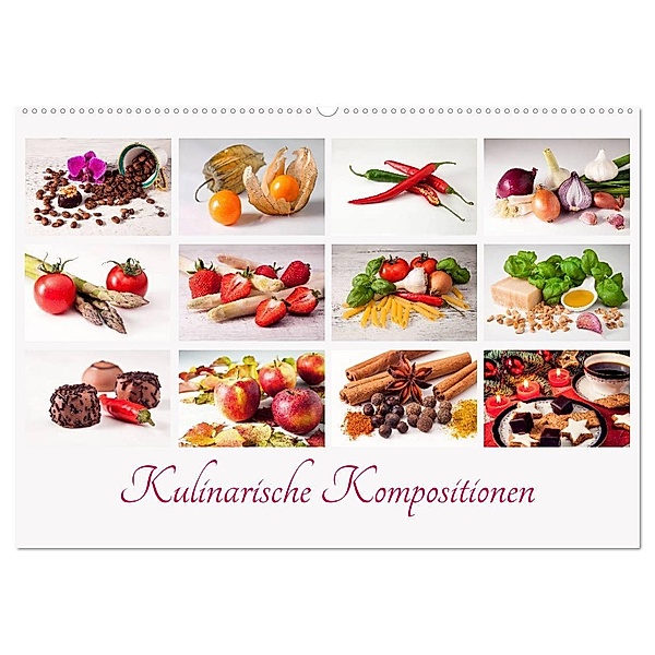 Kulinarische Kompositionen (Wandkalender 2024 DIN A2 quer), CALVENDO Monatskalender, Joachim Hasche