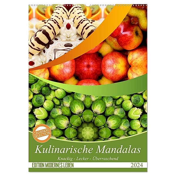 Kulinarische Mandalas (Wandkalender 2024 DIN A2 hoch), CALVENDO Monatskalender, Gaby Shayana Hoffmann