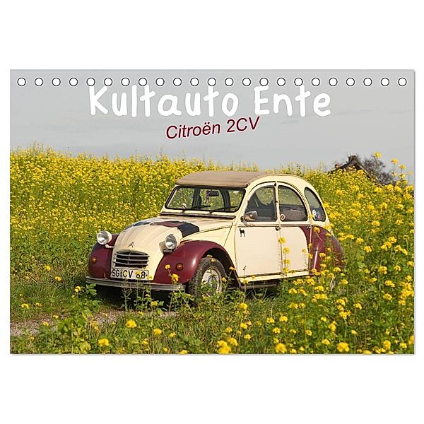 Kultauto Ente Citroën 2CV (Tischkalender 2024 DIN A5 quer), CALVENDO Monatskalender, Meike Bölts