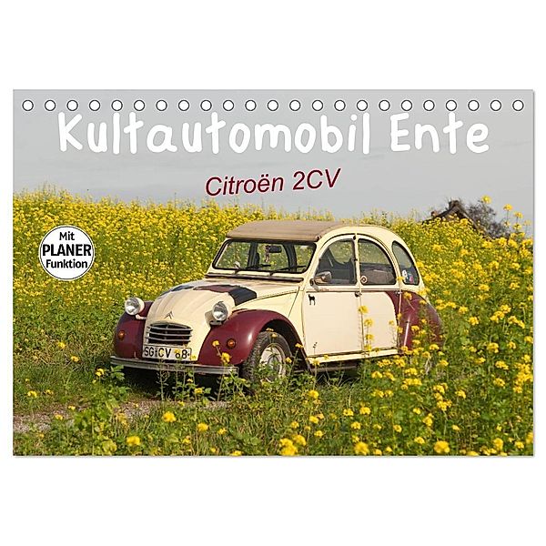 Kultautomobil Ente Citroën 2CV (Tischkalender 2024 DIN A5 quer), CALVENDO Monatskalender, Meike Bölts