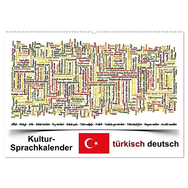 Kultur-Sprachkalender Türkisch-Deutsch (Wandkalender 2024 DIN A2 quer), CALVENDO Monatskalender, Claus Liepke