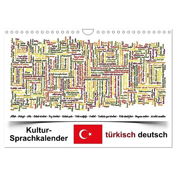 Kultur-Sprachkalender Türkisch-Deutsch (Wandkalender 2025 DIN A4 quer), CALVENDO Monatskalender, Calvendo, Claus Liepke
