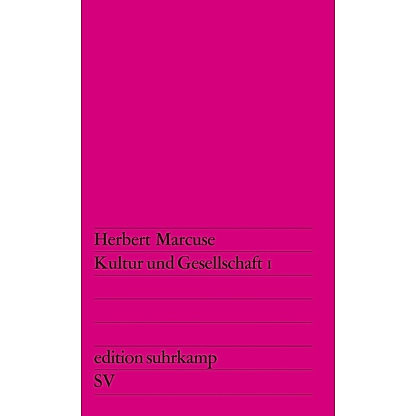 Kultur und Gesellschaft I.Bd.1, Herbert Marcuse