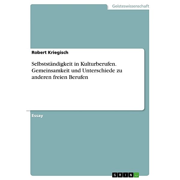 Kulturberufe, Robert Kriegisch