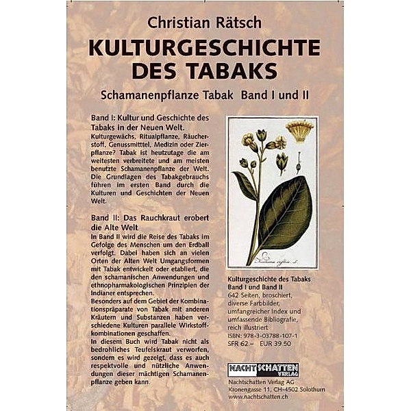 Kulturgeschichte des Tabaks, 2 Bde., Christian Rätsch
