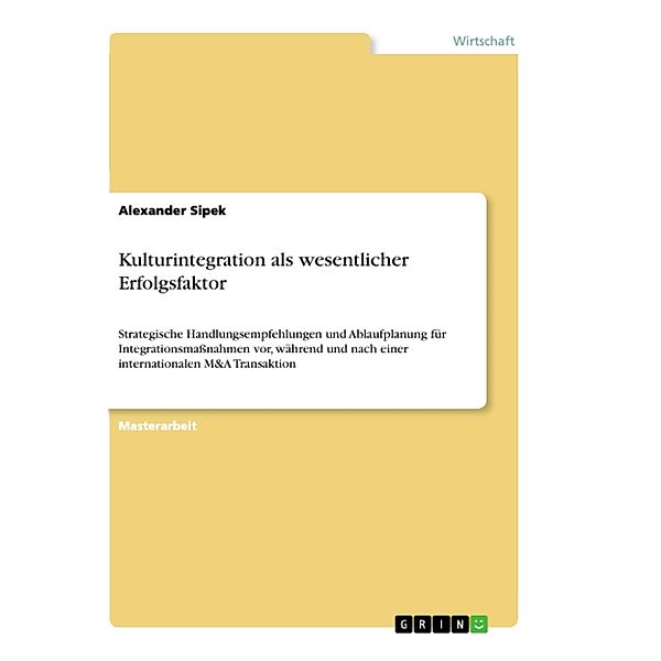 Kulturintegration als wesentlicher Erfolgsfaktor, Alexander Sipek