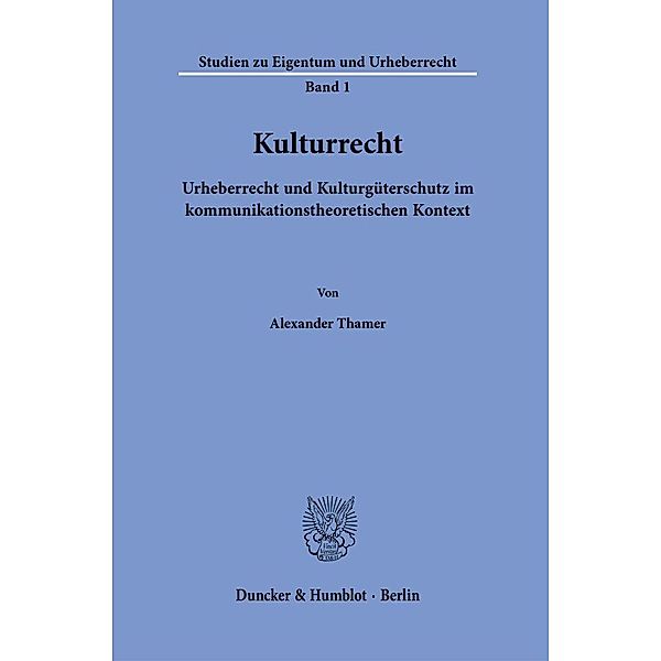 Kulturrecht., Alexander Thamer