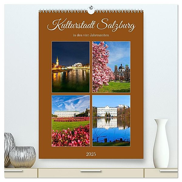 Kulturstadt Salzburg (hochwertiger Premium Wandkalender 2025 DIN A2 hoch), Kunstdruck in Hochglanz, Calvendo, Christa Kramer