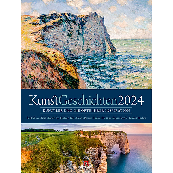 KunstGeschichten - Künstler und die Orte ihrer Inspiration Kalender 2024, Ackermann Kunstverlag