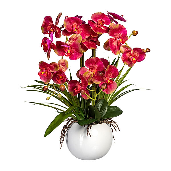 Kunstorchidee Phalaenopsis im Keramiktopf, 58 cm (Farbe: pink)