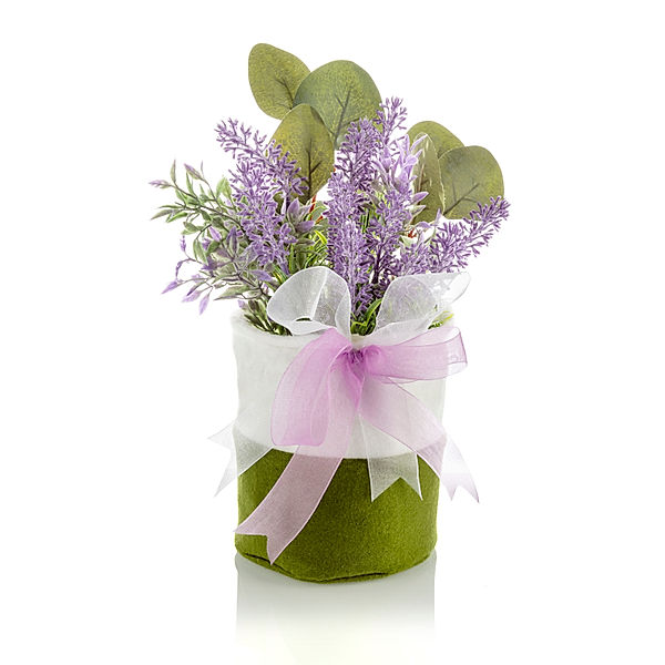 Kunstpflanze Lavendel im Topf