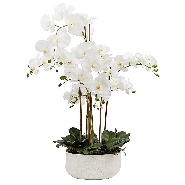 Kunstpflanze Orchideentopf Royal Weiß