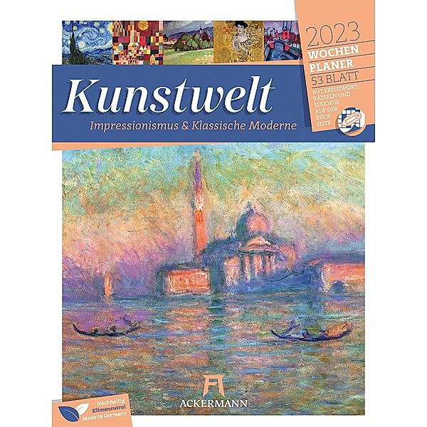 Kunstwelt - Wochenplaner Kalender 2023, Ackermann Kunstverlag