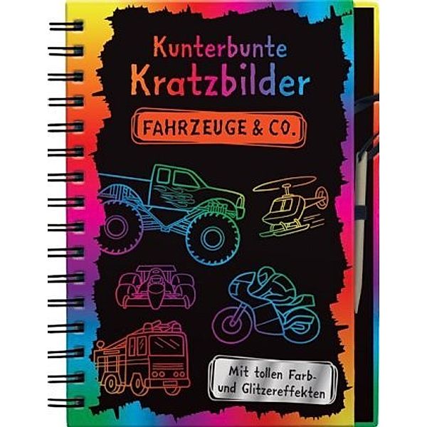 Kunterbunte Kratzbilder: Fahrzeuge & Co.