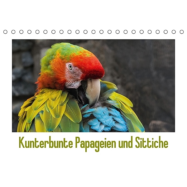 Kunterbunte Papageien und Sittiche (Tischkalender 2018 DIN A5 quer), Angelika Beuck