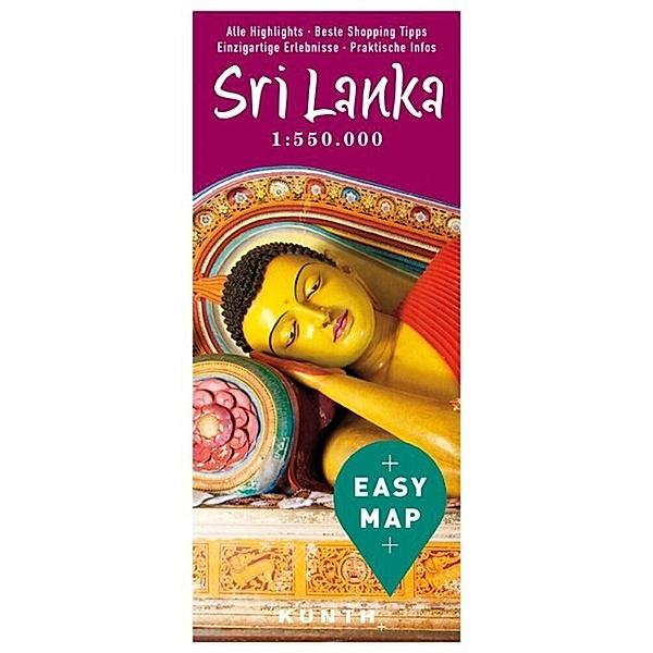 Kunth Easy Map / KUNTH EASY MAP Sri Lanka 1:550.000, KUNTH Verlag