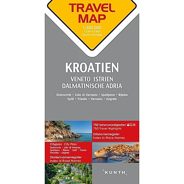 KUNTH TRAVELMAP / KUNTH TRAVELMAP Kroatien 1:300.000