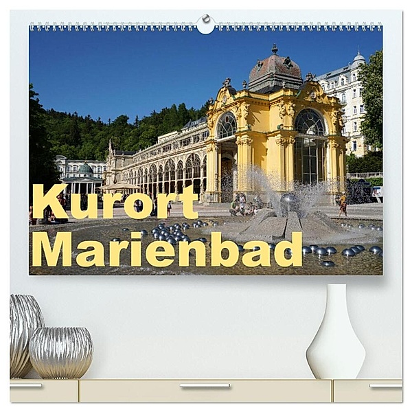 Kurort Marienbad (hochwertiger Premium Wandkalender 2024 DIN A2 quer), Kunstdruck in Hochglanz, Sergej Schmidt