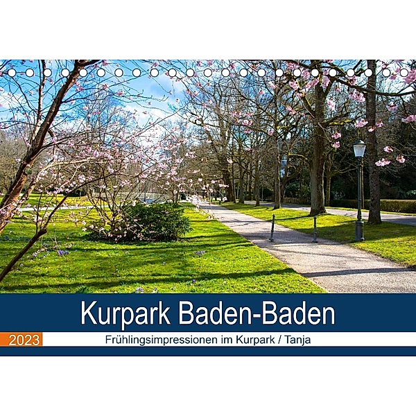 Kurpark Baden-Baden (Tischkalender 2023 DIN A5 quer), Tanja Voigt