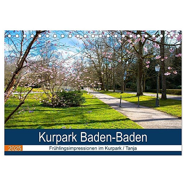 Kurpark Baden-Baden (Tischkalender 2025 DIN A5 quer), CALVENDO Monatskalender, Calvendo, Tanja Voigt