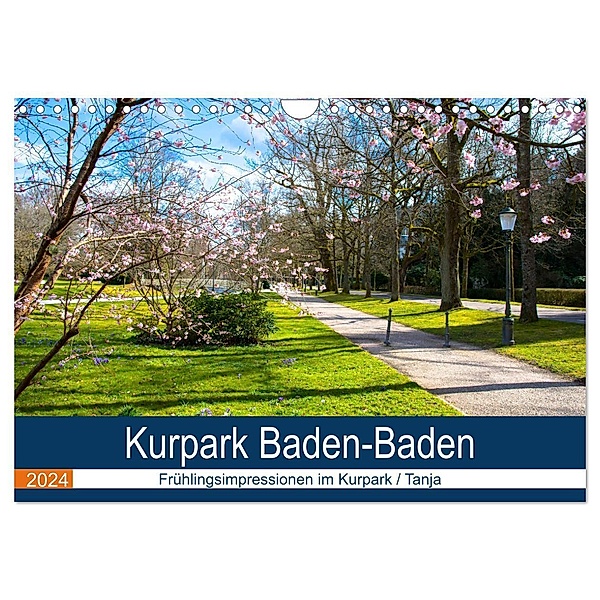 Kurpark Baden-Baden (Wandkalender 2024 DIN A4 quer), CALVENDO Monatskalender, Tanja Voigt