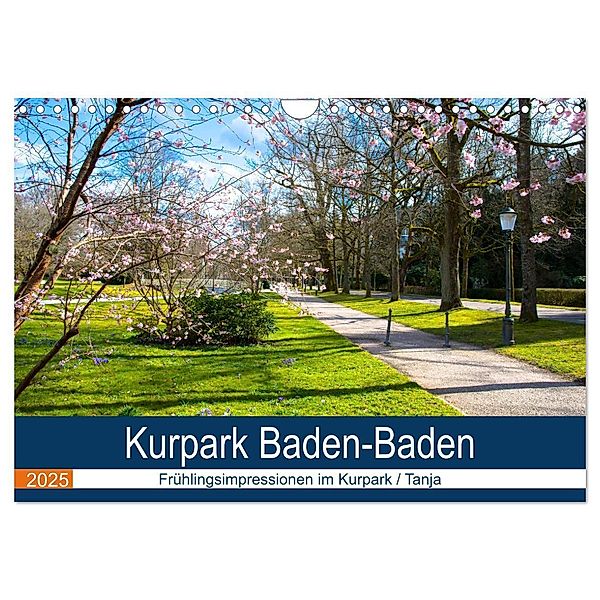 Kurpark Baden-Baden (Wandkalender 2025 DIN A4 quer), CALVENDO Monatskalender, Calvendo, Tanja Voigt