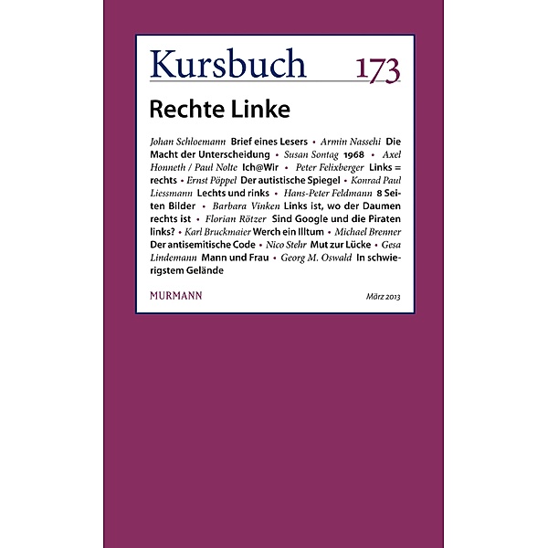 Kursbuch 173 / Kursbuch Bd.173