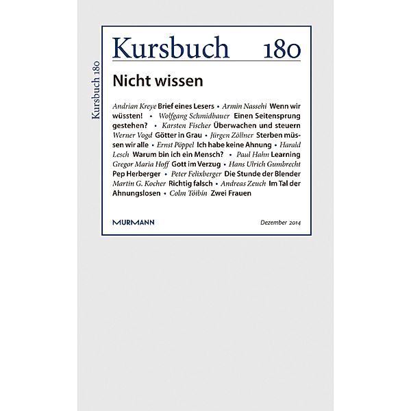 Kursbuch 180 / Kursbuch Bd.180