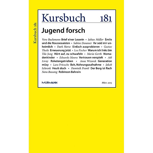 Kursbuch 181 / Kursbuch Bd.181