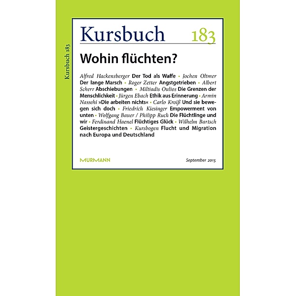 Kursbuch 183 / Kursbuch Bd.183