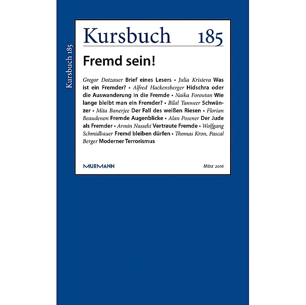 Kursbuch 185 / Kursbuch Bd.185