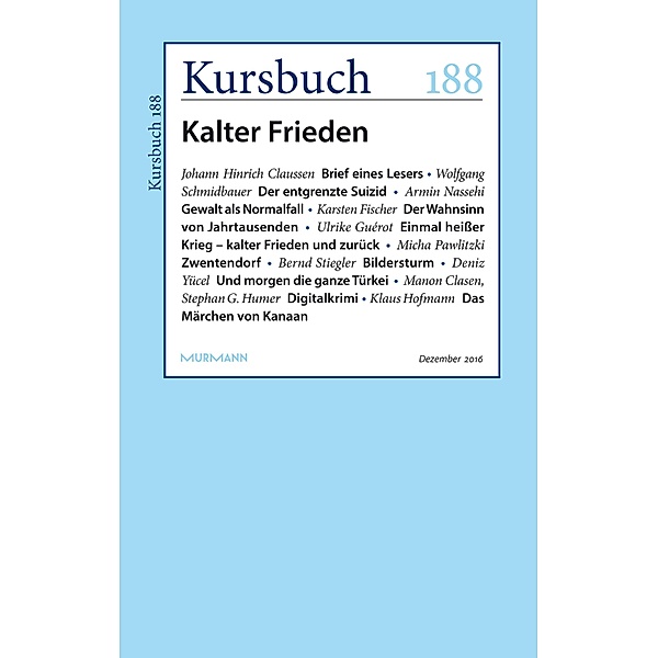 Kursbuch 188 / Kursbuch Bd.188