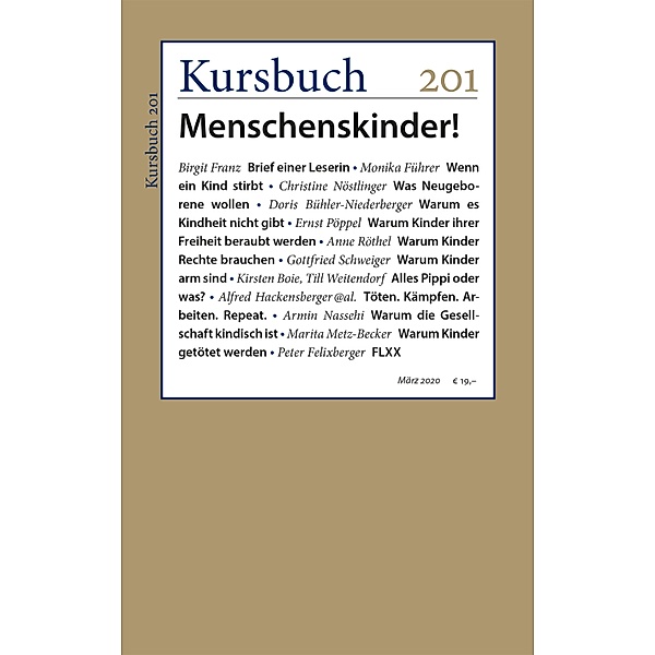 Kursbuch 201 / Kursbuch Bd.201