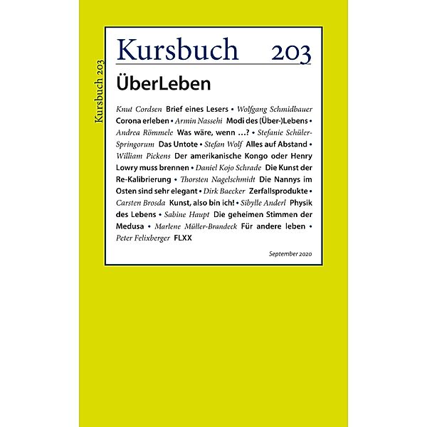 Kursbuch 203 / Kursbuch Bd.203