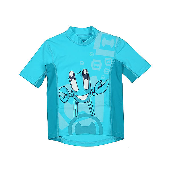 Hyphen Kurzarm-Badeshirt BABZ – JUGGLING IKE MOLOKI in azurblau