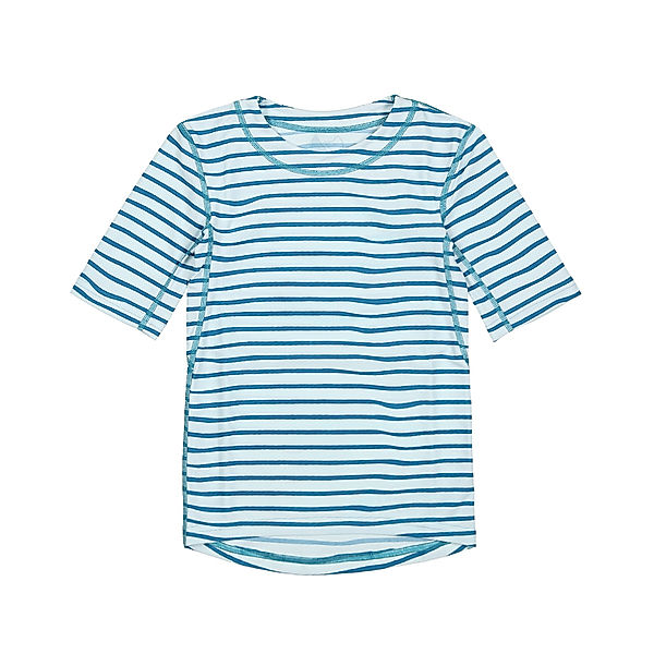 Hyphen Kurzarm-Badeshirt KIDZ – STRIPED in capri blau